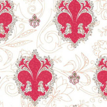 Red Fleur de Lis Florentine Print Paper ~ Carta Fiorentina Italy